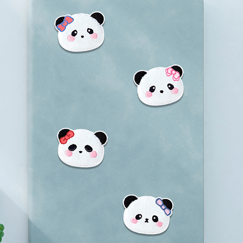 小熊猫自粘布贴无痕修复羽绒服破洞补丁贴免缝儿童衣服裤子刺绣贴