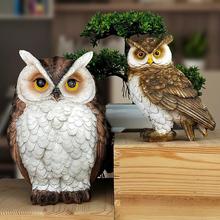 Simulation owl ornaments living room wine cabinet TV cabinet