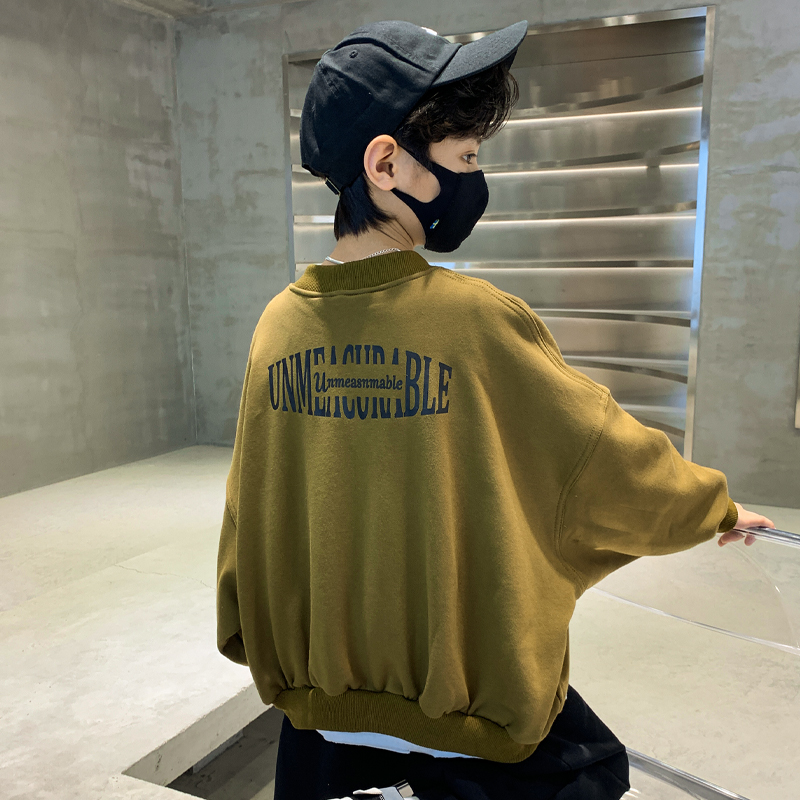 Children's Wear Boys Spring and Autumn Coat 2024 New Arrival Fashionable Spring Wear Big Boy Handsome Top Boy Stylish Bat Top