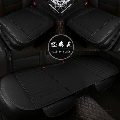 Three-Piece Set Breathable Spliced ​​Fast – Seat cushion, seat cover - mysterious-black