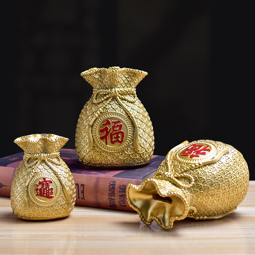 Wheat blessing bag vase creative resin crafts ornaments living room entrance money bag decoration housewarming gift