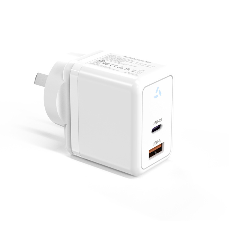 Cargador de teléfonos móviles transfronterizos de calificación australiana PD35w cabezal de carga de nitruro de gallio de carga rápida certificación SAA protocolo completo personalizado