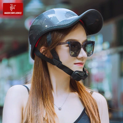Motosiklet kaskı (dəbilqə): Motorcycle Half Helmet Retro Safety
