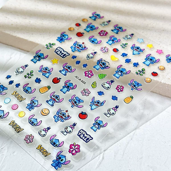 Lilo & Stitch DIY Decorative Stickers 3D Embossed Nail Art Stickers Mobile Phone Pen Holder Nail Decals