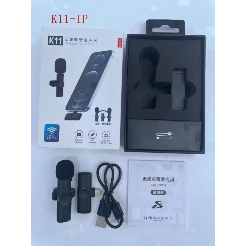 クロスボーダーワイヤレスラベリアマイク k8 k9 1 対 2 携帯電話マイク屋外ビデオライブ録音ワイヤレスマイク|undefined