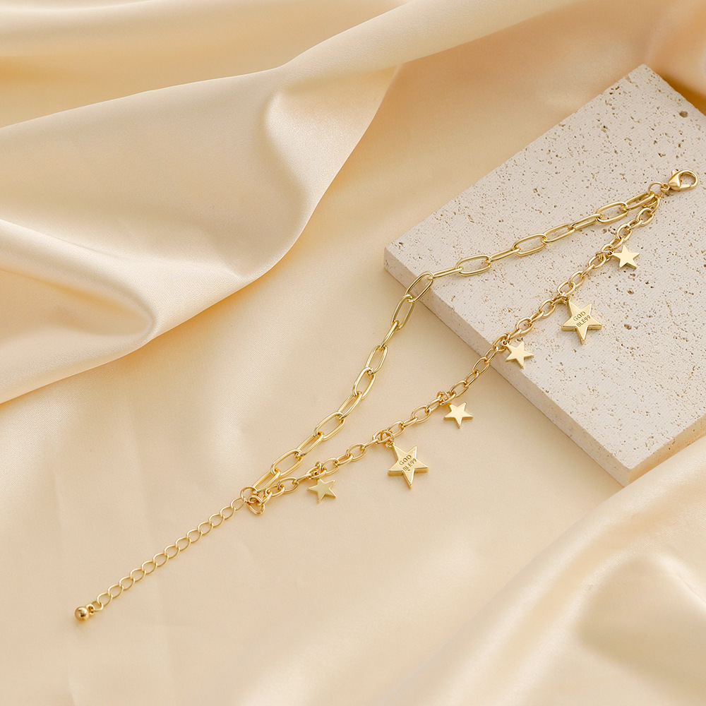 Fashion Star Copper Bracelets Layered Hollow Out Copper Bracelets