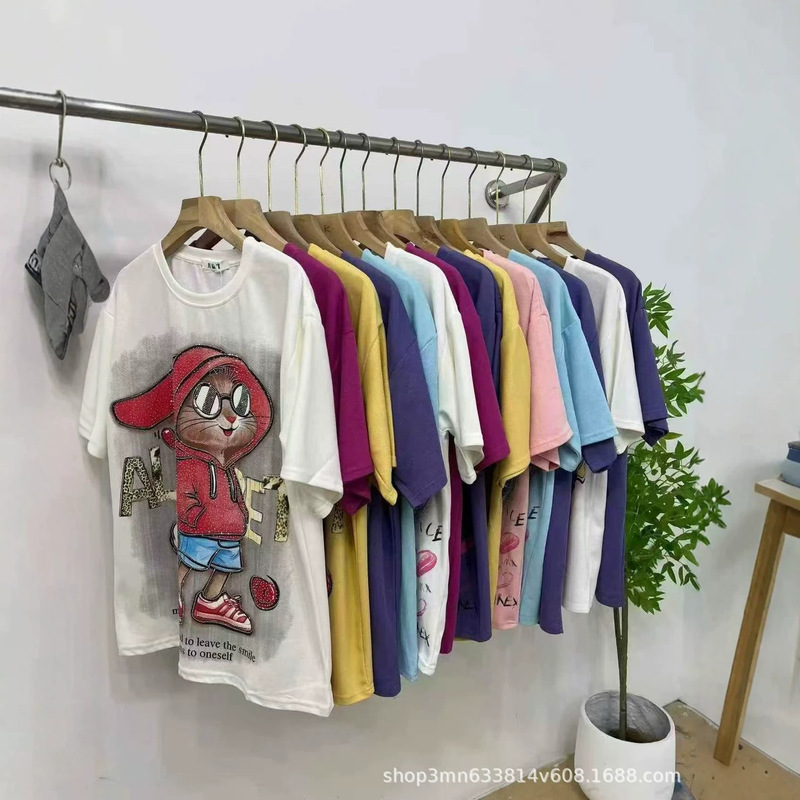 2026 Summer New Short-Sleeve T-Shirt for Women, Printed Loose-Fit Half-Sleeve Top, Manufacturer Wholesale, Women's Clothing, Abundant Stock for Street Vendors 2026 Summer New Short-Sleeve T-Shirt for Women, Printed Loose-Fit Half-Sleeve Top, Manufacturer Wholesale, Women's Clothing, Abundant Stock for Street Vendors