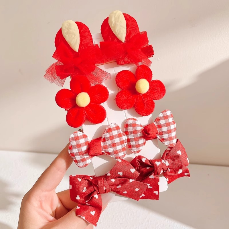 Horquilla de bebé de año nuevo, clip de pelo de sudor, tocado de bebé de niña, horquilla de lanugo para niños que no lastima el cabello, accesorios para el cabello de año nuevo