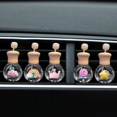 Car air vent essential oil bottle empty bottle car air freshener holder creative glass bottle essential oil decoration accessory