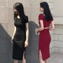 春夏短袖露背新款连衣裙