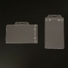 带锁头PC卡套高透明证件卡套硬质胸牌卡套ID识别证件胸卡壳卡套