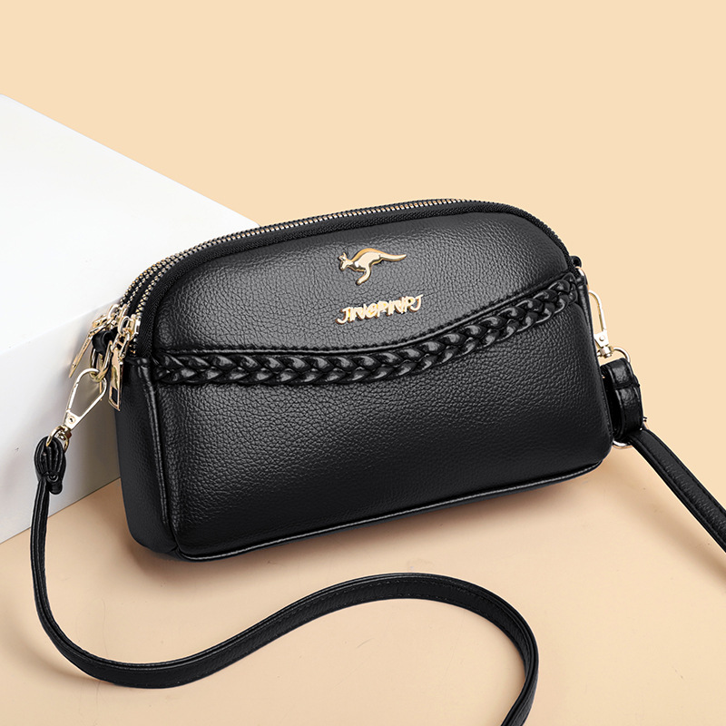 Comercio exterior al por mayor 2023 nuevo estilo occidental de tres capas de las mujeres del bolso de moda todo fósforo hombro bolsa de mensajero pequeña bolsa