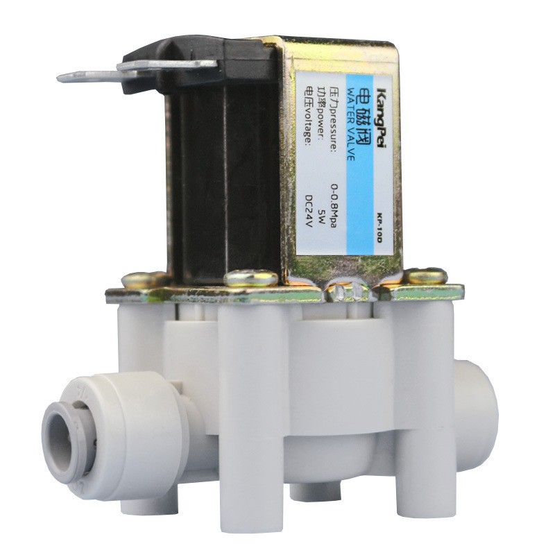 24V2 conexión rápida purificador de agua válvula solenoide bobina de cobre normalmente cerrado RO purificador de agua interruptor electrónico