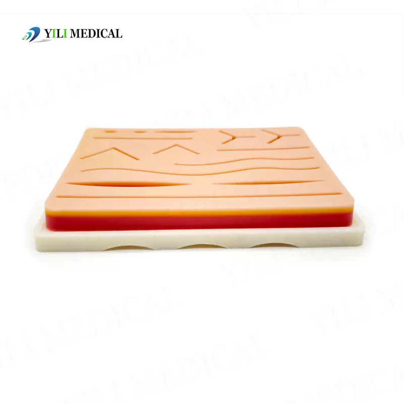 带底座皮肤多伤口缝合练习模块  缝合训练硅胶垫 练习垫 厂家