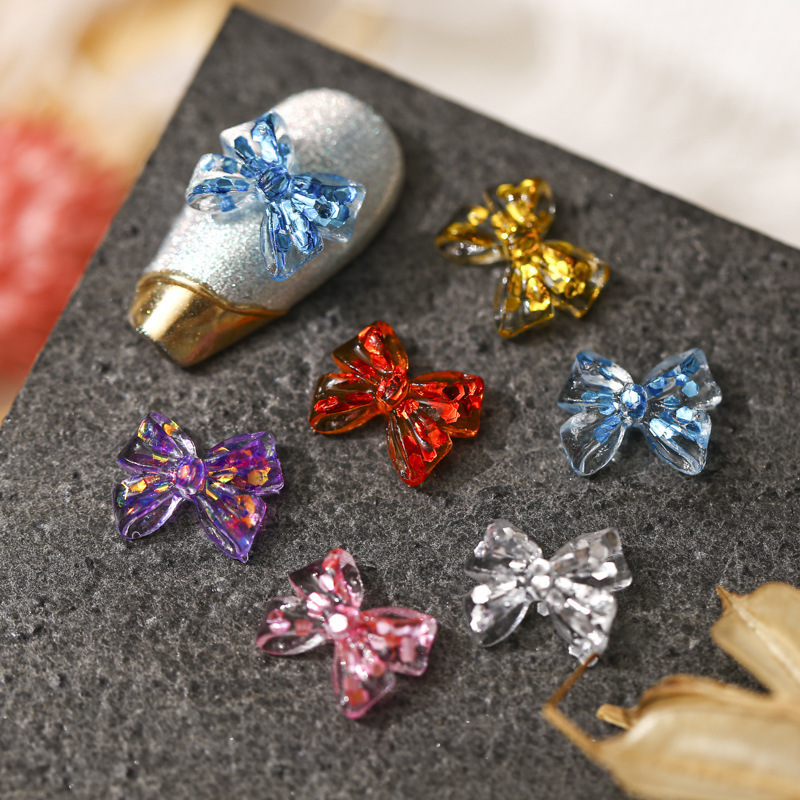Nail art Net red aurora Magic Butterfly three-dimensional sequins jelly little red book with resin nails ice through small butterfly Nail art Net red aurora Magic Butterfly three-dimensional sequins jelly little red book with resin nails ice through small butterfly