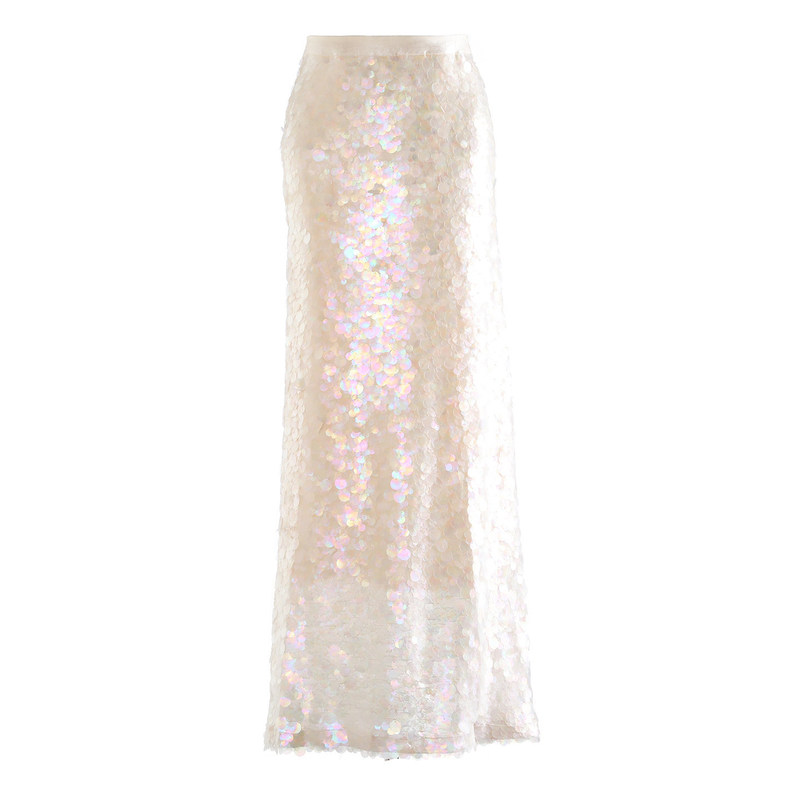 French-Style Light Luxury New Sequined Mermaid Floor-Length Bodycon Skirt, Extremely Beautiful and Slimming