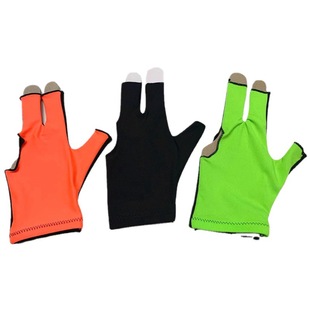 Billiards [three-finger gloves] three-finger two-color gloves table tennis gloves left hand average size men's and women's billiards supplies
