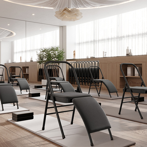 Widened yoga chair Iyengar professional auxiliary chair thickened and reinforced folding chair yoga sub-stool stool yoga