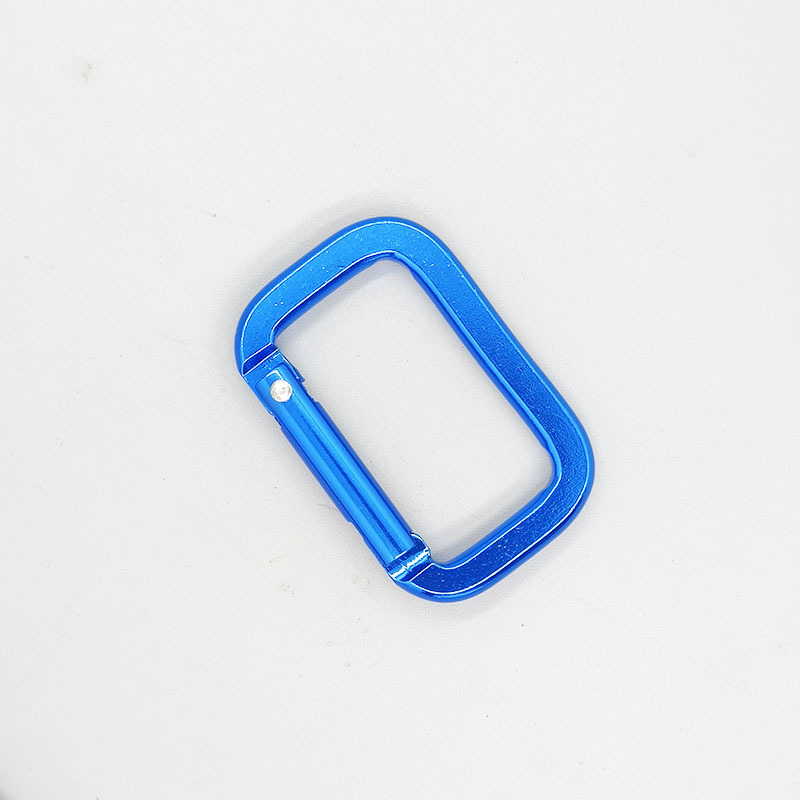 Square climbing buckle aluminum alloy runway hook webbing buckle water bottle hanging buckle metal backpack strap lock snap black electroplating 