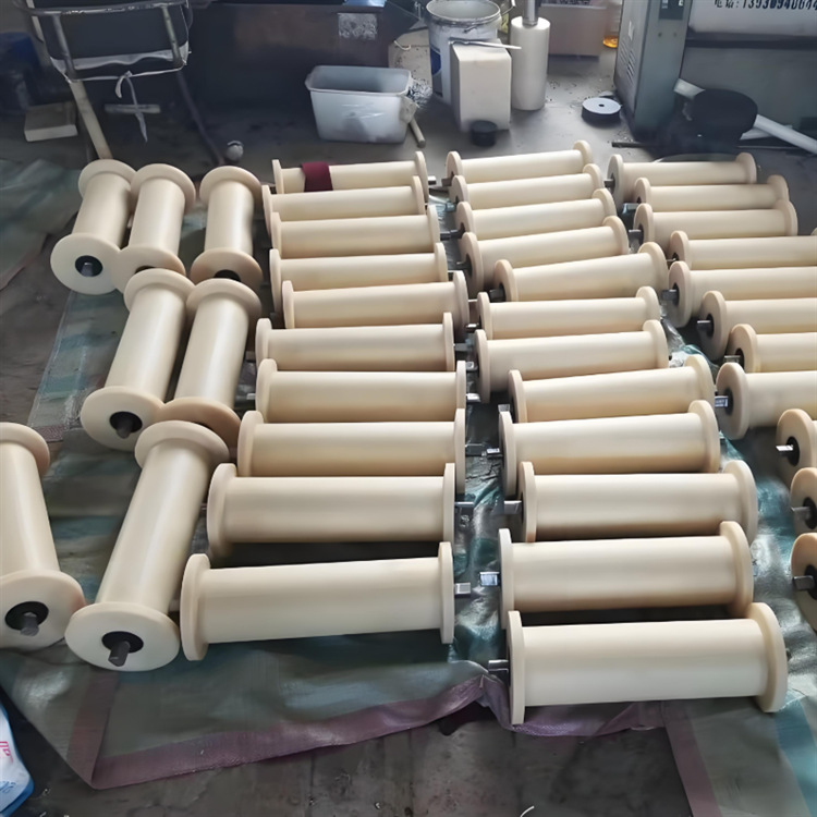 cuerda de alambre de acero de rueda de tierra sólida de alta resistencia al desgaste, resistencia a la corrosión y resistencia al impacto de rodillo de nylon para mina