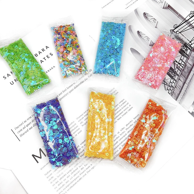 Чистые красные смешанные блестки смешанные бусины из ракушек DIY Nail Art блестки наполнитель Goo Card костюм ручной счет 10 г/пакет