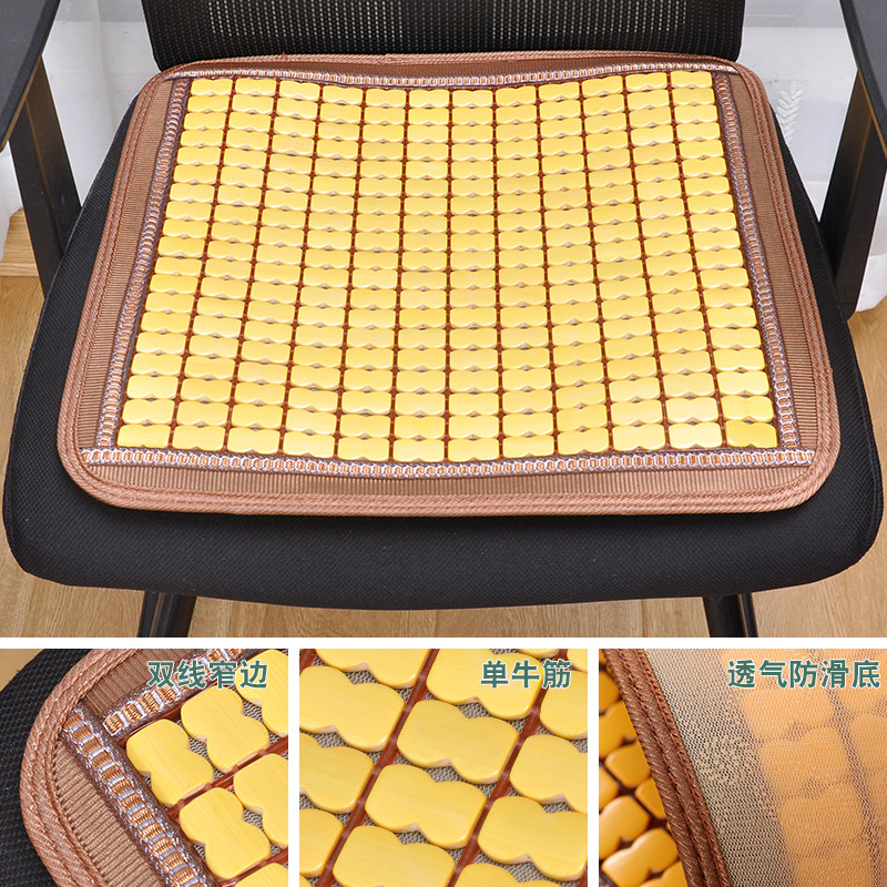 夏のマージャンの冷たい席のクッションの背もたれの竹の椅子はコンピュータの椅子を敷きます。