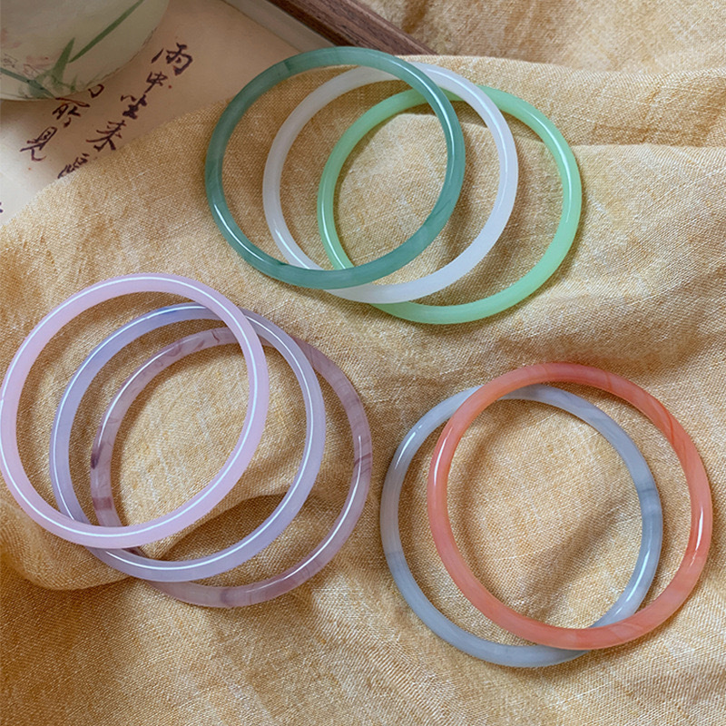 xiaohongshu tiktok same style recommend blype bracelet step by step jingle bracelet for girlfriends imitation chalcedony jingle bracelet for women