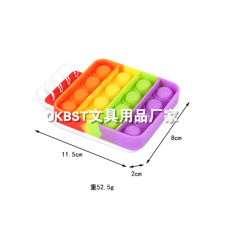 Ratón Killer Pioneer note Book Rainbow prensa música descompresión pequeño cuaderno burbuja música nota adhesiva descompresión Cuaderno del estudiante