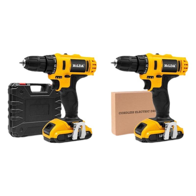 Práctica taladro eléctrico de litio, taladro manual multifuncional para el hogar, mantenimiento de alta potencia, práctico taladro de pistola, destornillador