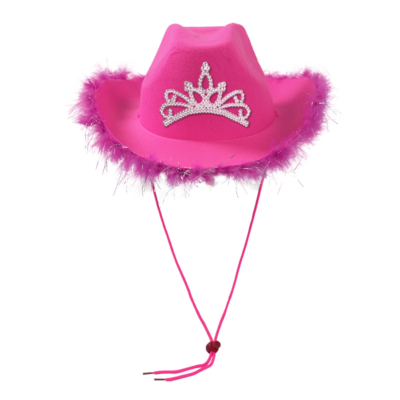 Sombreros de corona de lana sólida, nuevos sombreros de vaqueros industria pesada occidentales, sombreros de Halloween, sombreros de fiesta, sombreros de fiesta