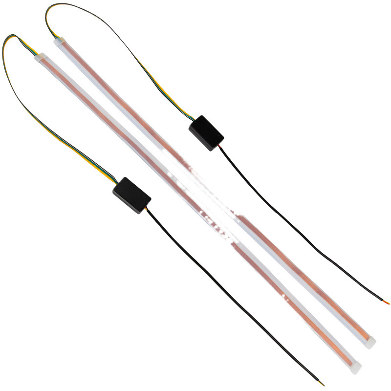 Luz de giro de agua corriente, luz de conducción diurna, tira de guía de luz universal, tira de luz LED súper brillante, tira de luz de decoración de automóvil