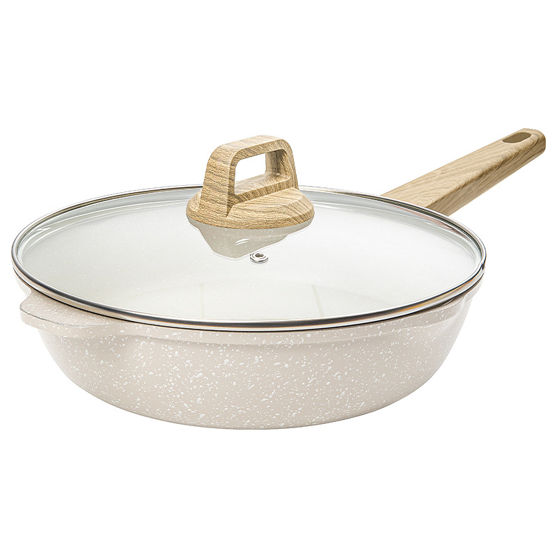 Piedra de arroz de arroz de arroz gruesa olla sin humo de aceite olla de fritura de horno de gas horno electromagnético olla de guisado general