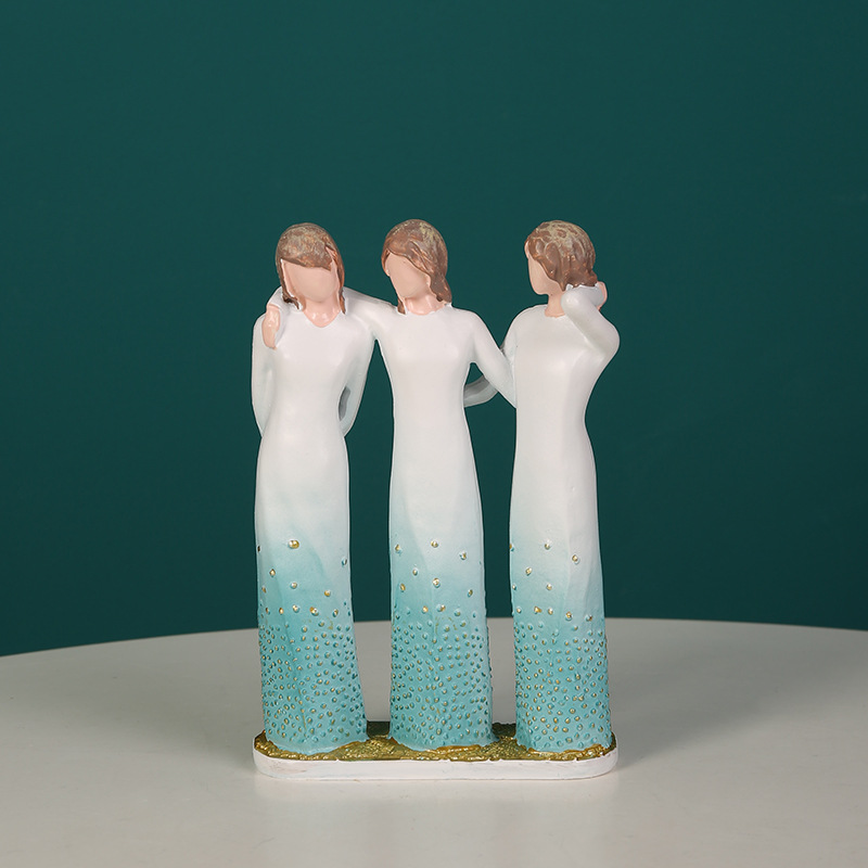  New Three Sisters Resin Crafts Ornaments Bestie Crafts Gifts Creative Decorations Foreign Trade 