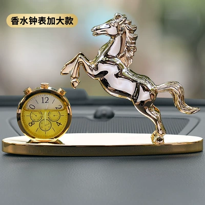 Car ornaments, rotating high aromatherapy file men's - horse-to-success-gold-timepiece-large