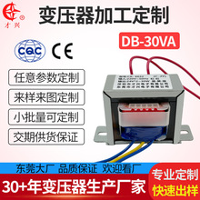 变压器厂家批发定做30W低频变压器 小型方型桥式交流电源DB-30VA