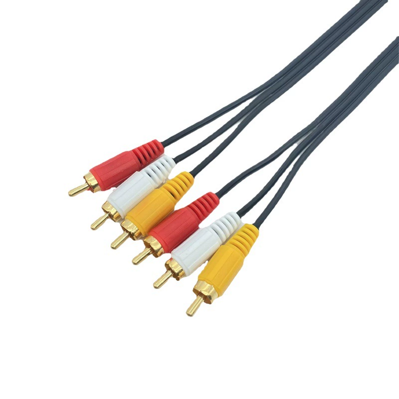 6RCA шесть Lotus линия три пары трех аудиолиний AV аудио линия DVD аудио и видео Линия 1,5 метра 3 метра 5 метров