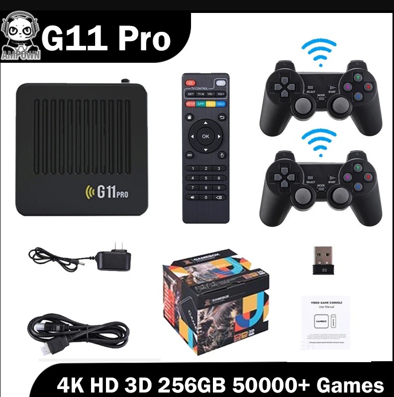 Nautical Bear G11 PRO TV Set-top Box Game Console Dual System Android 9.0 Wireless PSP Ares Game Console