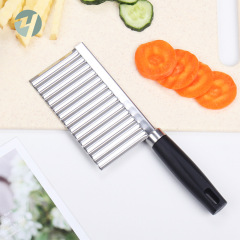 Factory Direct Selling Stainless Steel Potato Wavy Serrated Knife French Fry Tool French Fry Knife Vegetable Cutter Potato Cutter