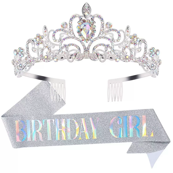 Silver color girl's two-piece set