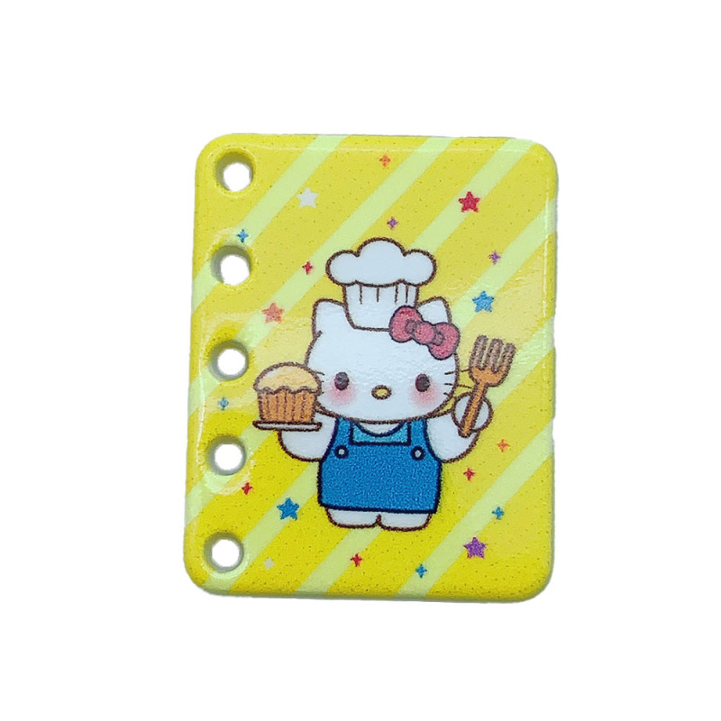 DIY亚克力KT猫书页串珠材料通孔卡通盲盒配饰diy手机链钥匙扣|undefined