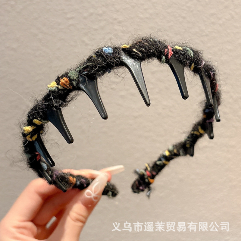 韩系蓬松高颅顶发箍女2025新款波浪带齿洗脸防滑头箍发卡发饰头饰|undefined
