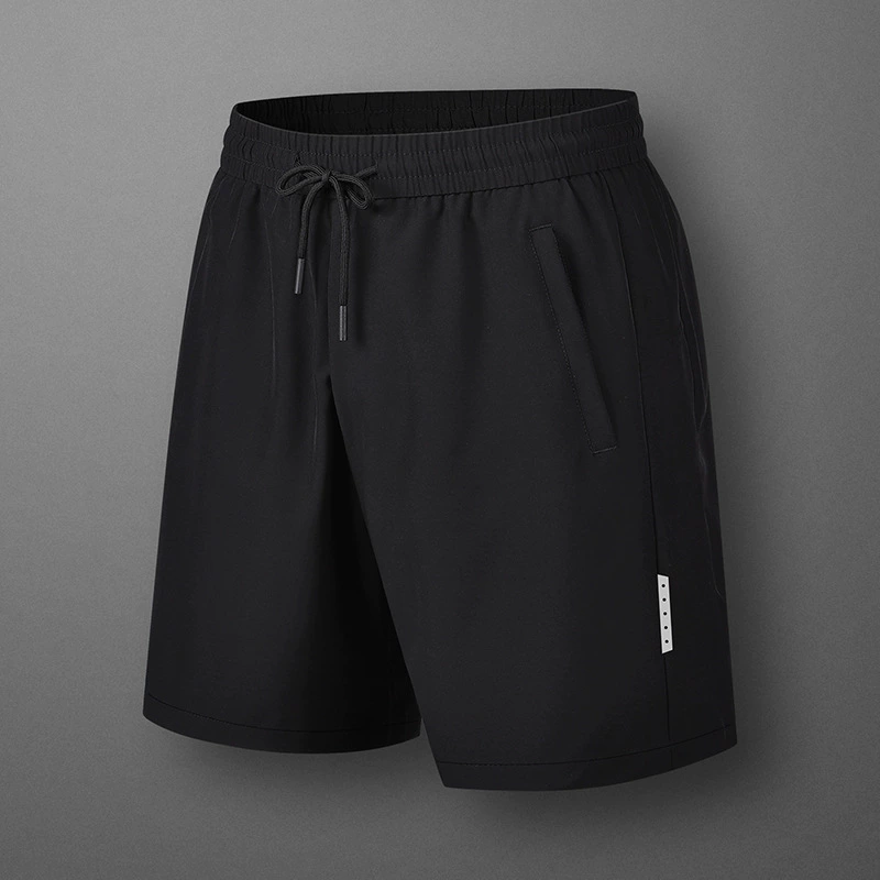 Шорты для мужчин Летние тонкие повседневные быстросохненные укороченные брюки ледяные шелковые свободные спортивные брюки большого размера фитнес-шорты