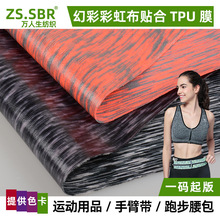 TPU防水膜复合合纱布 运动手臂带跑步防水腰包贴合亮光透明膜面料