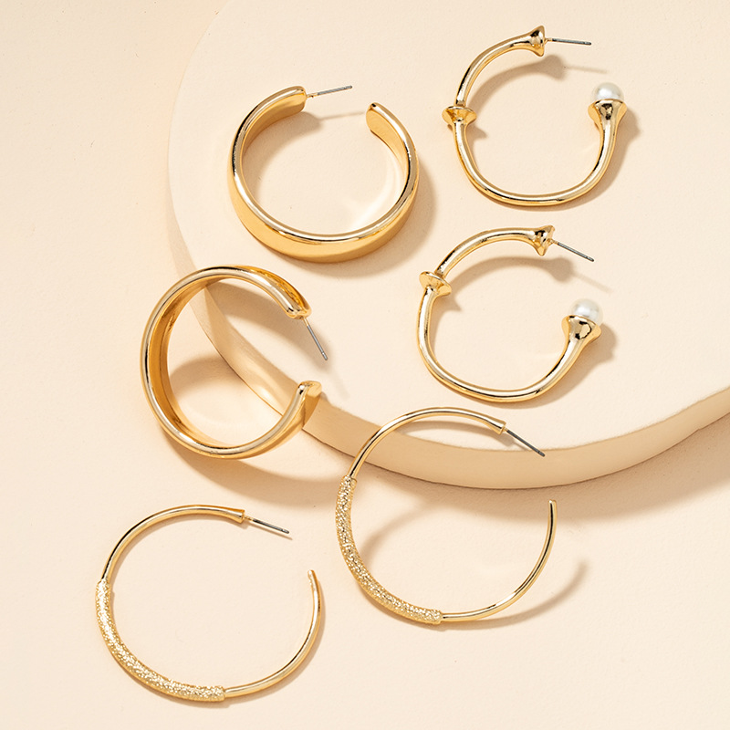 Fashion Metal Basic Earrings Set display picture 2