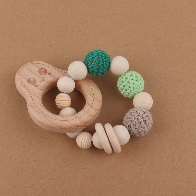 Bebé suministros dibujos animados elefante pájaro haya mordedor juguete creativo bebé mordedura molar pulsera juguete