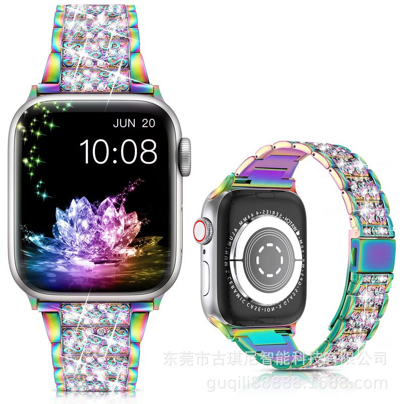 Suitable for Apple Watch Apple Watch Band with Full Diamond Metal Fashion Design, Huawei Watch Band Suitable for S11 Business Model Se Suitable for Apple Watch Apple Watch Band with Full Diamond Metal Fashion Design, Huawei Watch Band Suitable for S11 Business Model Se