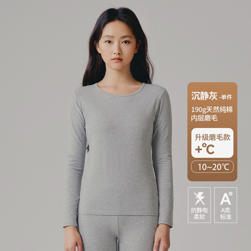 沉静灰单件上衣【190g/㎡A类磨毛+10A抗菌】