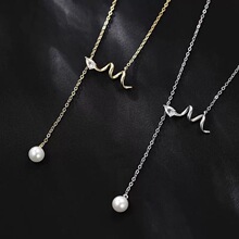 小银家s925纯银原创珍珠灵蛇项链女小众高级感流苏锁骨链简约