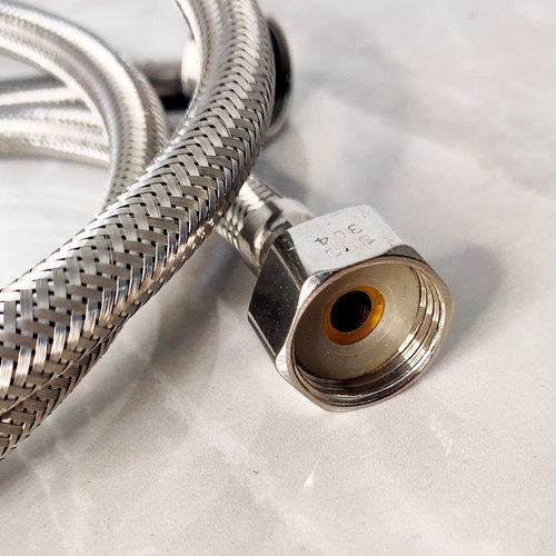 304 cold and hot water faucet pointed soft hose dish basin single hole faucet stainless steel braided pointed head water inlet pipe