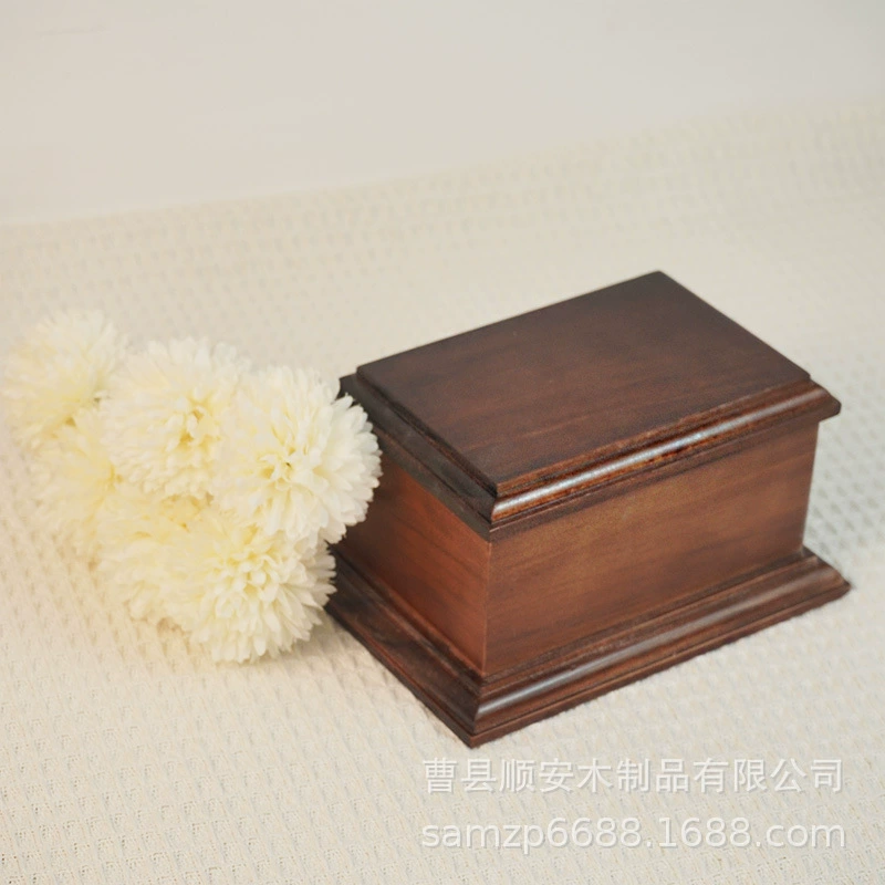 Деревянная урна для питомца с фоторамкой, мемориальная урна для собаки из массива дерева, похоронные принадлежности для праха животных, маленькая деревянная коробка